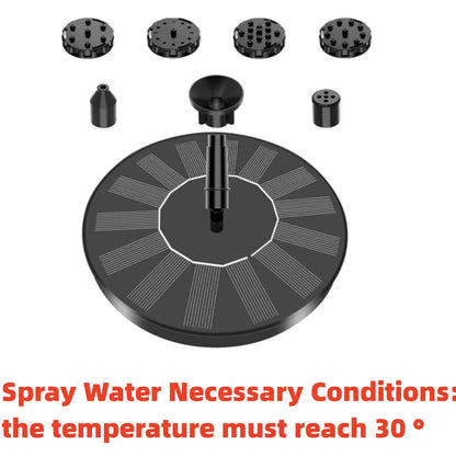 Solar Fountain Pump Energy-Saving Plants Watering Kit Colorful Solar Fountain Solar Panel Bird Bath Fountain Outdoor Garden Pool