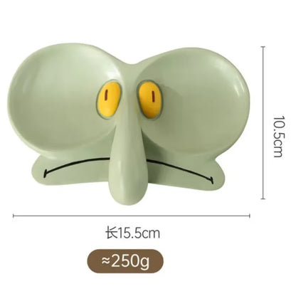 Cartoon Tray Sponges Baby Octopus Brother Glasses Frame Jewelry Box Storage Tray Decoration Cute Office Desktop Decorative Tray