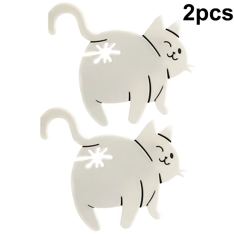 2Pcs 3D Cat Butt Bread Bag Clip Snack Bag Sealing Clip Novelty Kitchen Gadget Food Storage Bag Clip for Cat Lovers