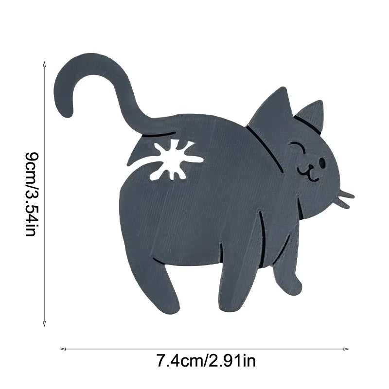 2Pcs 3D Cat Butt Bread Bag Clip Snack Bag Sealing Clip Novelty Kitchen Gadget Food Storage Bag Clip for Cat Lovers