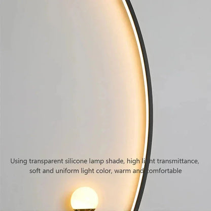 Modern LED Wall Lamp – Minimalist Art Design for Bedroom, Living Room, and Bathroom, Gold/Black