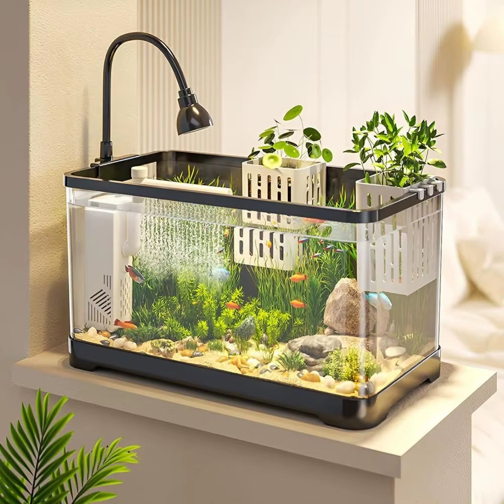 New Water Plant Landscape Fish Tank Hydroponic Planting Basket Glass Pot Planted Tank Hanging Aquarium Plant Holder Hydroponic
